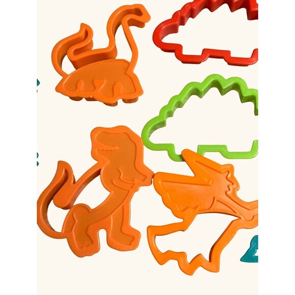 Dinosaur-Themed Cookie Cutter Set Plastic for Cookie Making or Play-Doh Fun - Picture 2 of 10